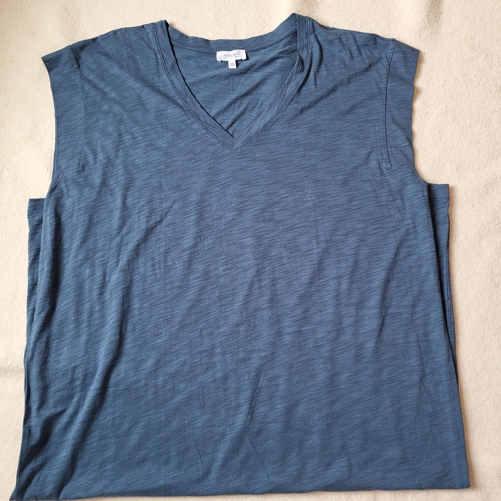 Haven Well Within 2XL Knit Maxi Dress Sleevless Blue Organic Cotton